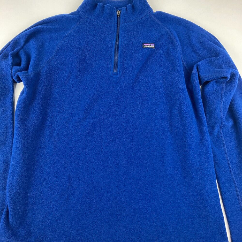 Patagonia Kids XXL Blue 1/4 Zip Fleece Pullover Youth Outdoor Long Sleeve